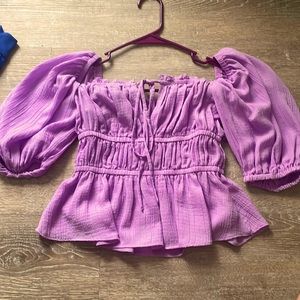adorable, never worn purple blouse perfect for summer
